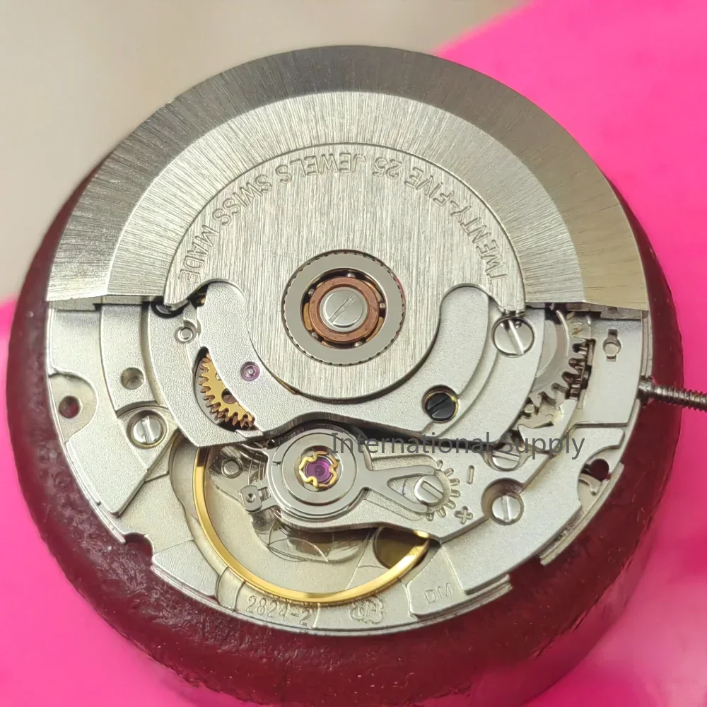 2824 Movement Clone ETA 2824-2 Movement High Accuracy Mod Automatic Mechanism 2824 Date at 3 O'Clock Lettered Mark Rotor/Plate