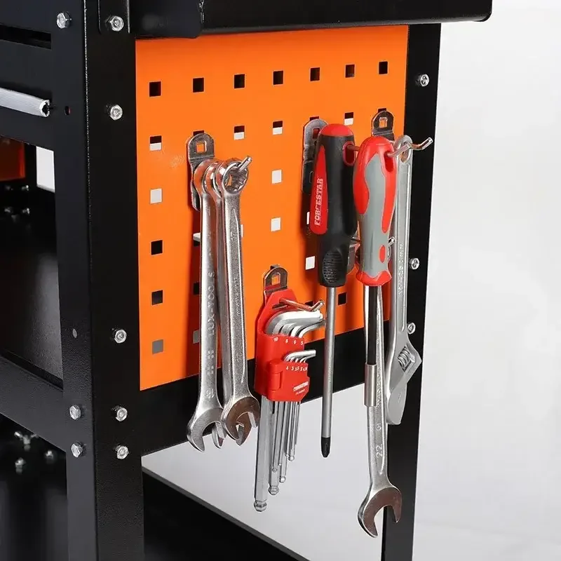 Rolling Tool Cart Storage Stand Utility with Wheels Movable 3 Tier Storage Cabinet for Automobile Repair Shop Warehouse Garage