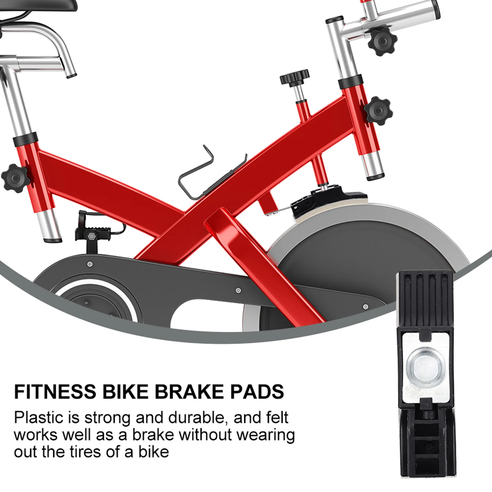 

2Pcs Fitness Bike Brake Pads Premium Wear-Resistant Braking Blocks for Gym Exercise Bikes Universal Fit Quiet Performance