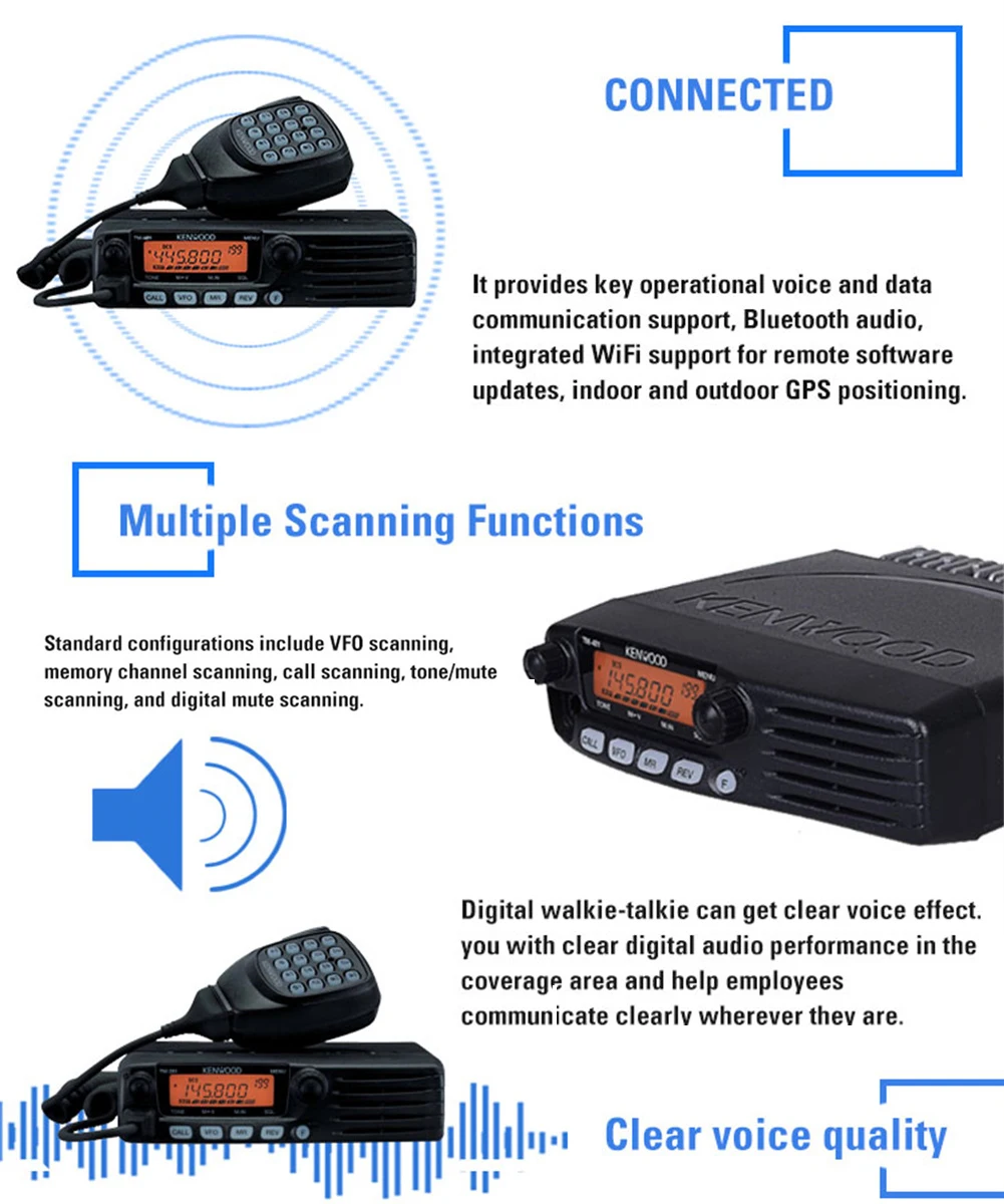 Imagem -04 - Transceiver fm Rádio Móvel Auto-rádio 65w 1050km Vhf 136174mhz Transceiver Vhf Tm281a