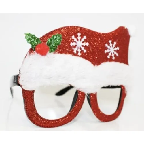 Happyland 4 Pcs Christmas Plush Glasses Hat Pattern