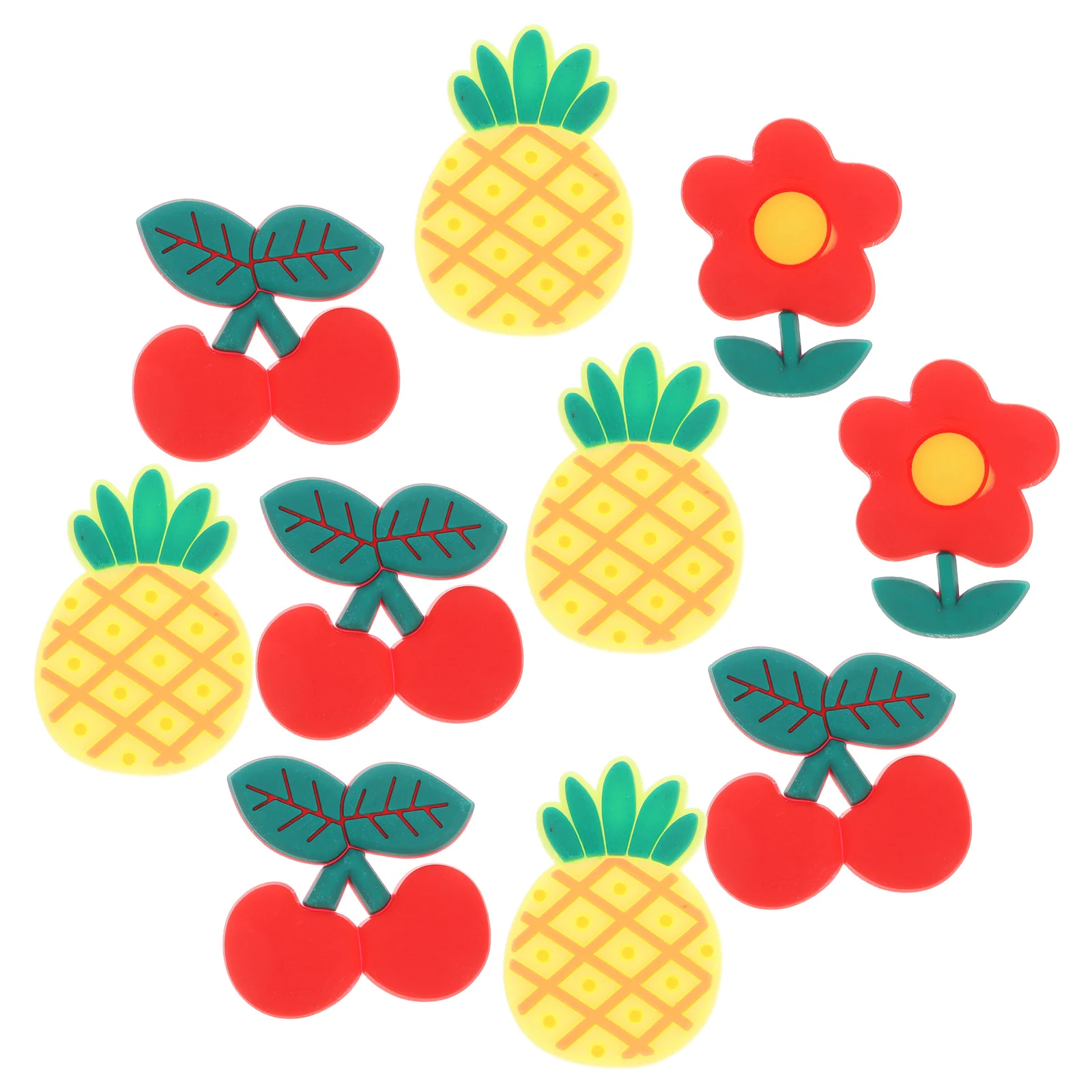 ชุดเครื่องประดับตกแต่งโทรศัพท์มือถือรูปผลไม้ 1 ชุด ทำจากพีวีซี น้ำหนักเบา งานฝีมือพลาสติก ของตกแต่งรูปดอกไม้จำลอง อุปกรณ์ตกแต่งงานฝีมือ DIY