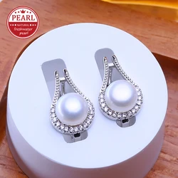 FENASY Natural Freshwater Pearl 925 Sterling Silver Stud Earrings Wedding Jewelry Birthday Gifts For Women Wholesale