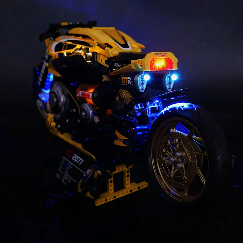 LED Light Kit For LEGO 10506 1:5 Motorcycle Racing CAR Motorbike City Vehicle(Not Include Building Block Bricks Kits Sets Model)