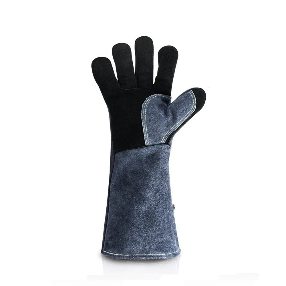 16Inch Garden Gloves Leather Welding Gloves for Mig/Stick Welders, Heat Resistant Gloves for BBQ/Fireplace