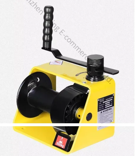 Heavy Duty Self-locking Hand Winch Turbo Worm Winch with Brakes Hand Winch Tractor Small Crane