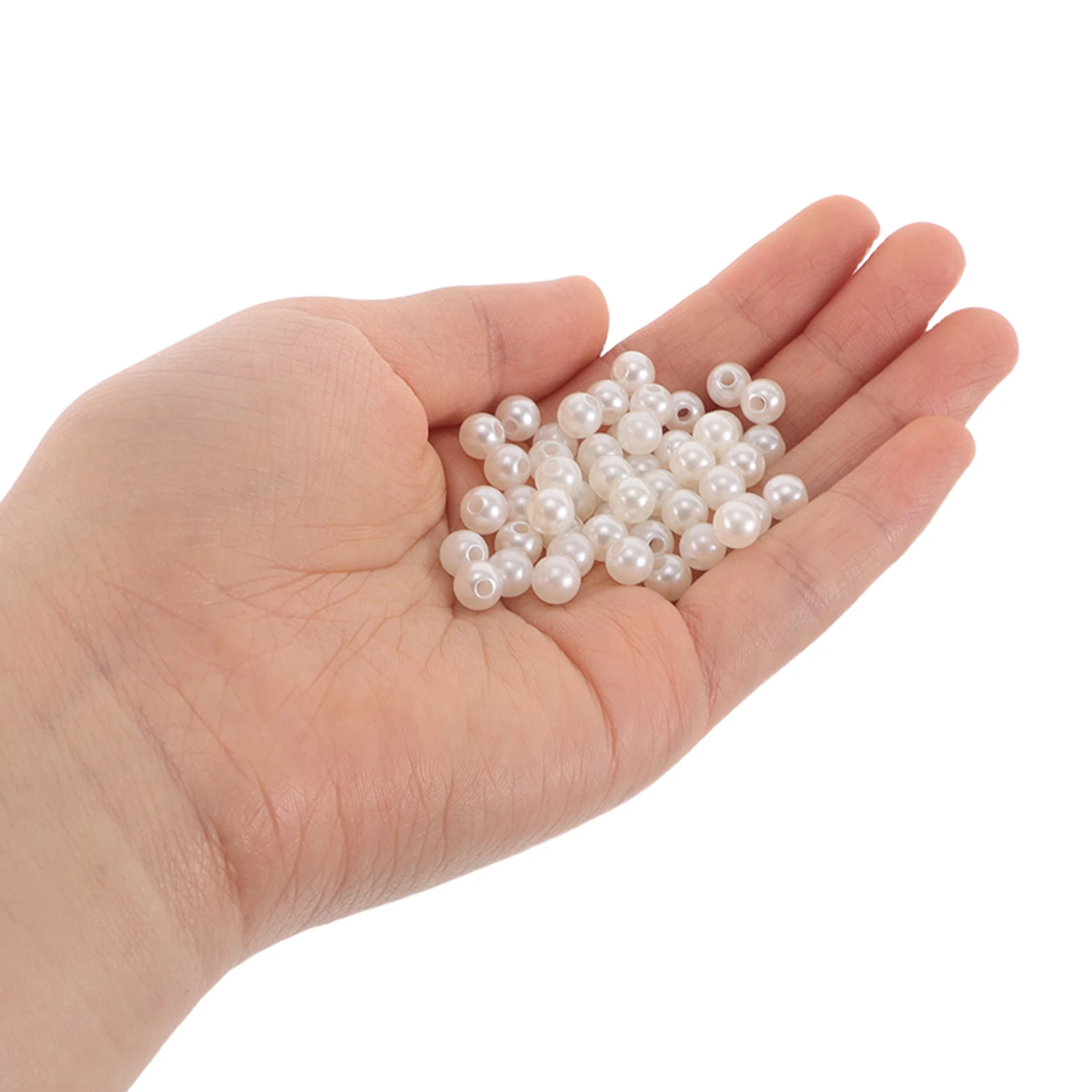 

600pcs Imitation Pearl Beads with Hole Decorative Faux Pearls for Crafts Bracelet Making Artificial Jewelry Round DIY