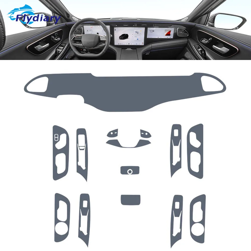 For EXEED VX 2023-2024 Car interior Center console transparent TPU Paint protective film Anti scratch sticker LCD scree PPF film