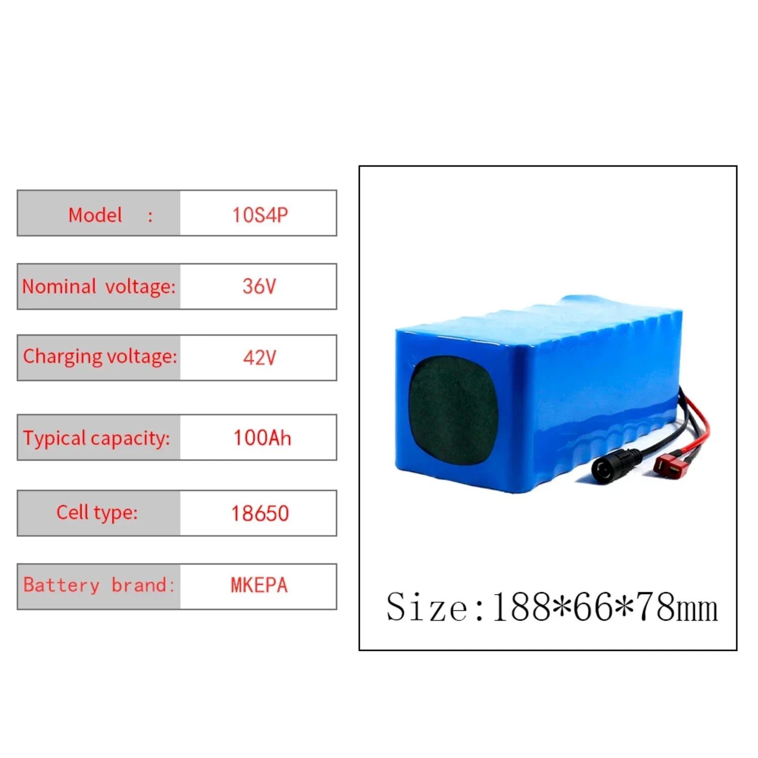 10S4P Electric Scooter 100000mAh 36v Lithium Battery 18650 battery pack 36V 100Ah Electric Scooter Electric Scooter Battery 36v