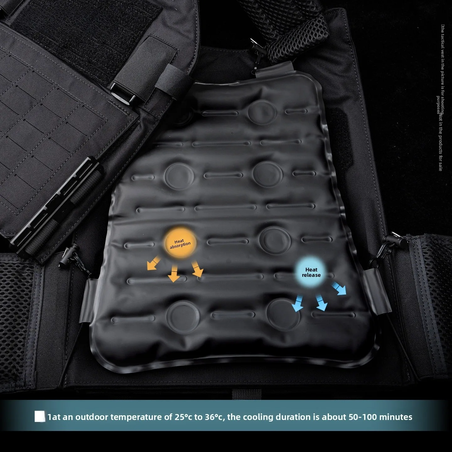 Summer Tactical Vest Cooling Liner Mat Multifunctional Backpack Cushion for Cycling Outdoor Sports