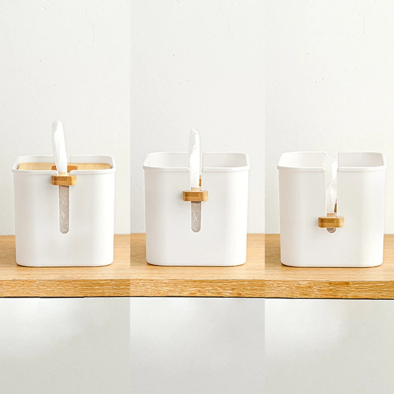 Home Küche Holz Kunststoff Tissue Box Desktop Tissue Box Haushalt Bambus Deckel Heben Tissue Box