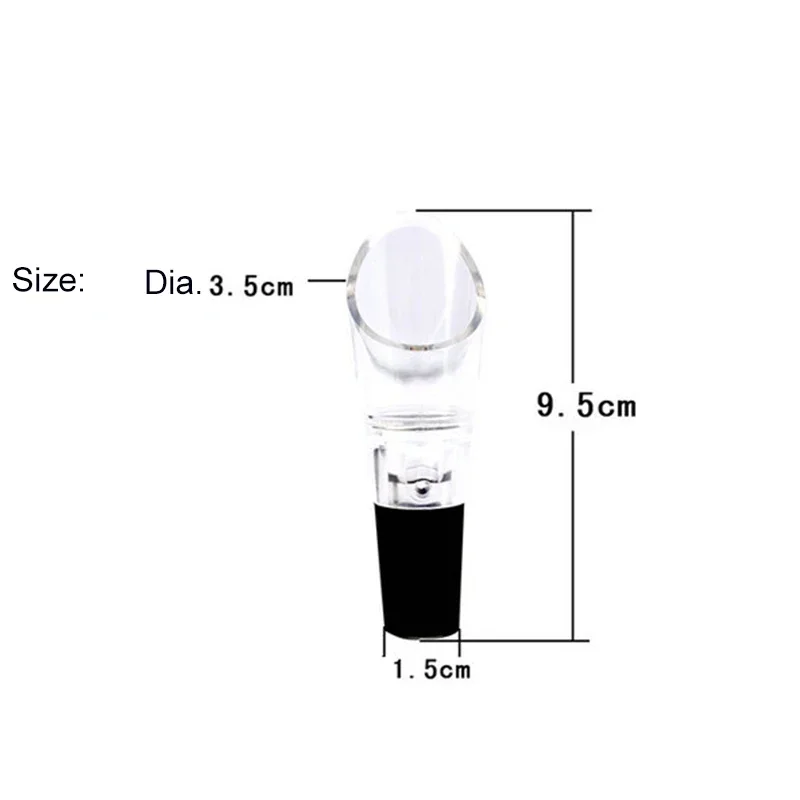 Mini Red Wine Aerator Pourer Cap Bar Accessories - 360 Degrees Rotating Decanter Bottle Top - 1pcs