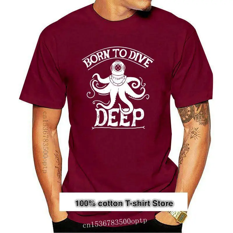 Camiseta informal de manga corta para hombre, equipo de buceo divertido, pulpo, estilo Popular, novedad de 2024