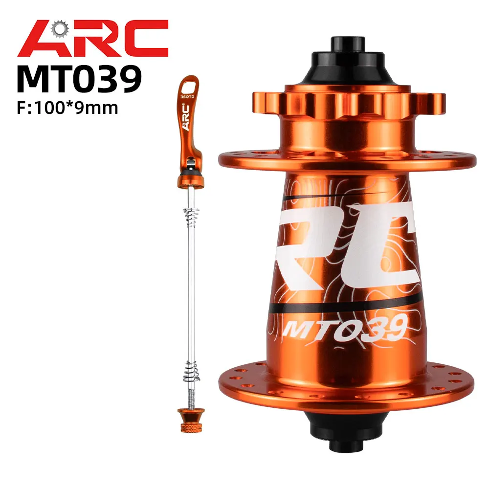 ARC MT039 MTB Hub Bearing Bike Freehub Front Rear Hub 100mm Single front mountain bike hub -Red Gold Purple Orange Silver