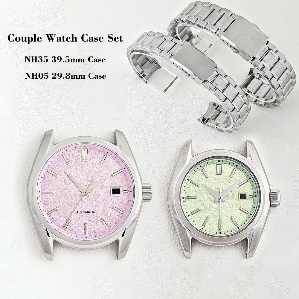 NH05/NH35 Couple Case 29.8mm/39.5mm Case 23mm/33.5mm Dial For GS NH05 Women's Case NH35 Men's Case Custom Logo Dial Couple Gifts