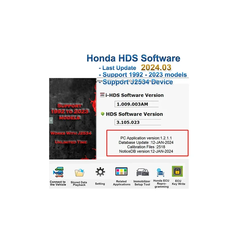 Latest Update For Honda HDS Software Online Service Support ECU Programming for HONDA/ACURA Diagnostic System