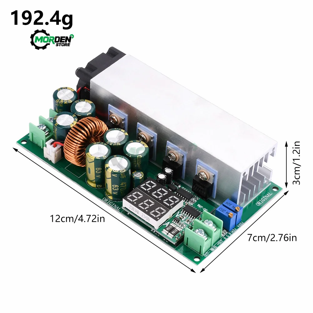 DC-DC High Power 600W Adjustable Step-down Module DC12-80V 20A Buck Converter Current and Voltage Display Power Supply