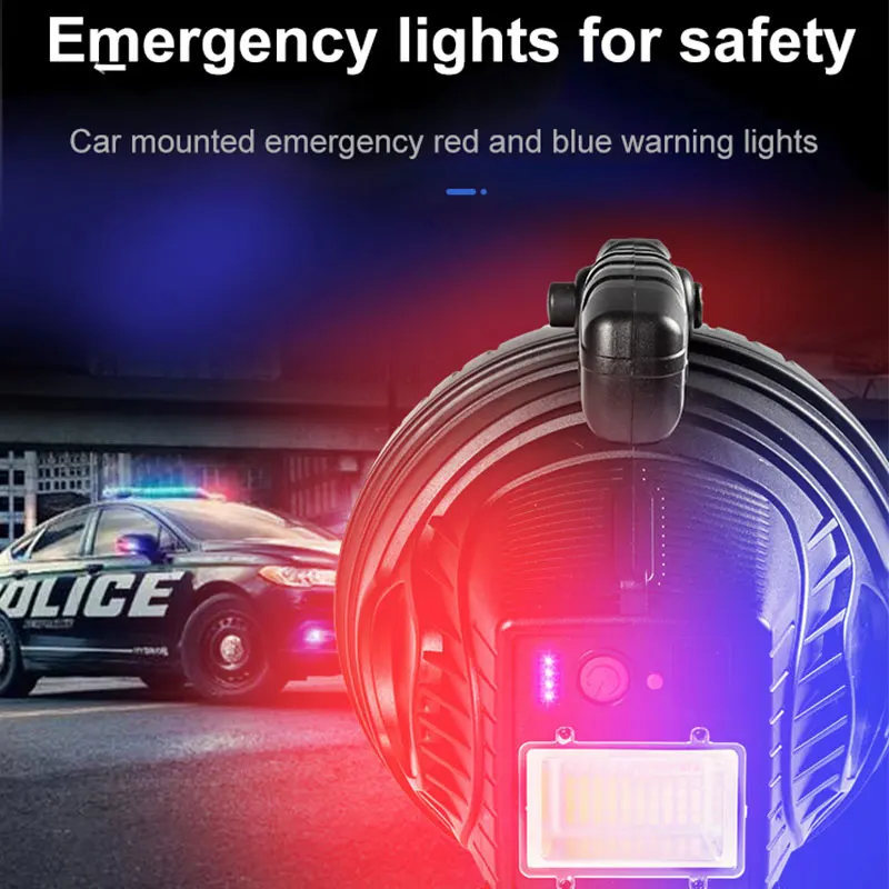 LED Powerful Spot Lights Portable Handheld Flashlight Lamp Rechargeable 1700LM 6 Lighting Modes Emergency Camping Searchlight