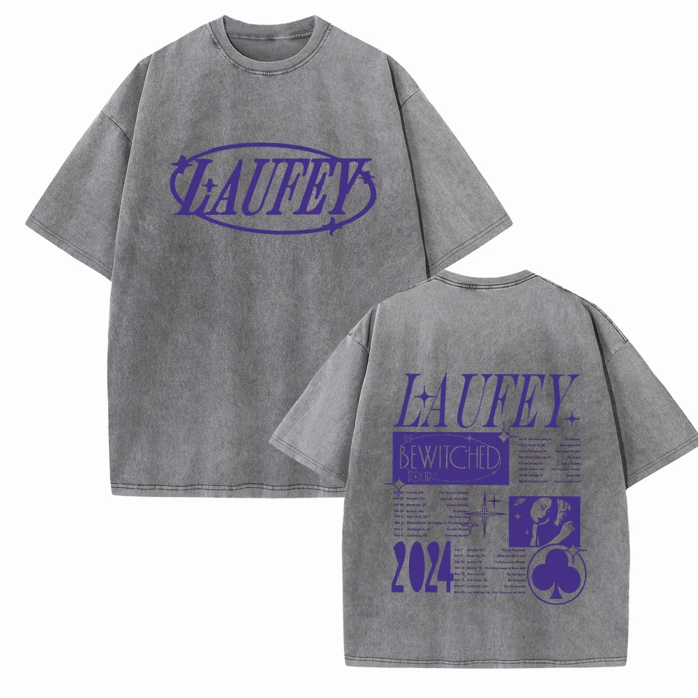 Laufey Tour 2024 Shirts Harajuku Hip Hop Streetwear Cotton Vintage T-Shirts