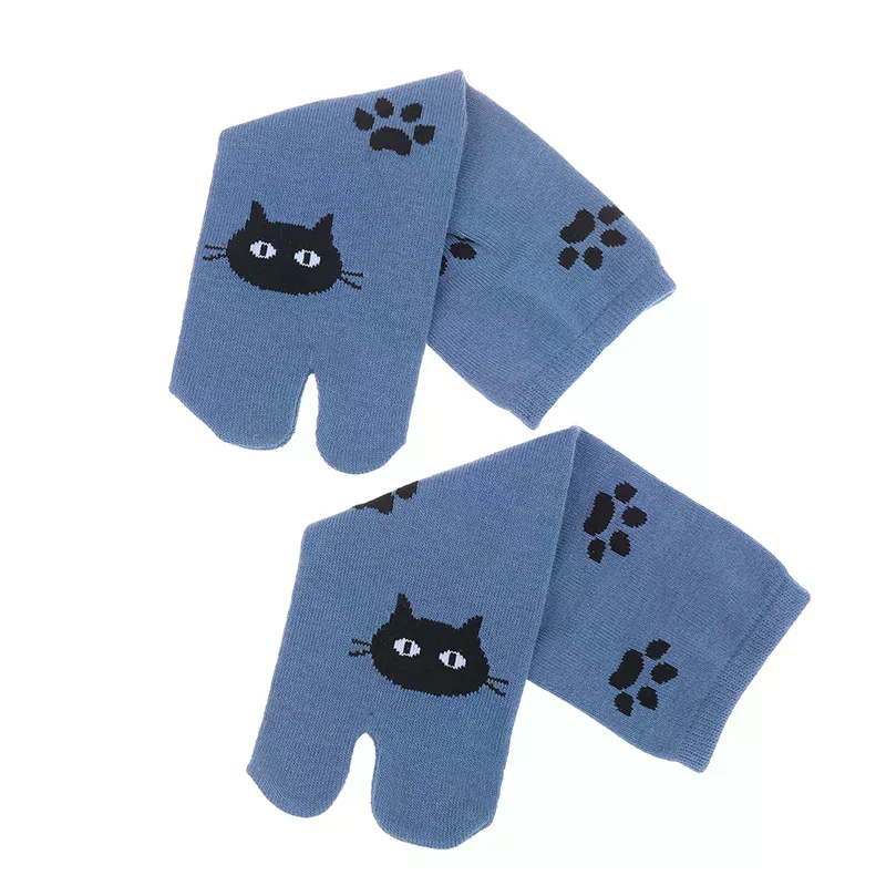 1Pair Japanese Style Two Finger Socks Unisex Clog Socks Polyester Toe Separation Socks Kimono Flip Flop Sandal Split Toe Sock
