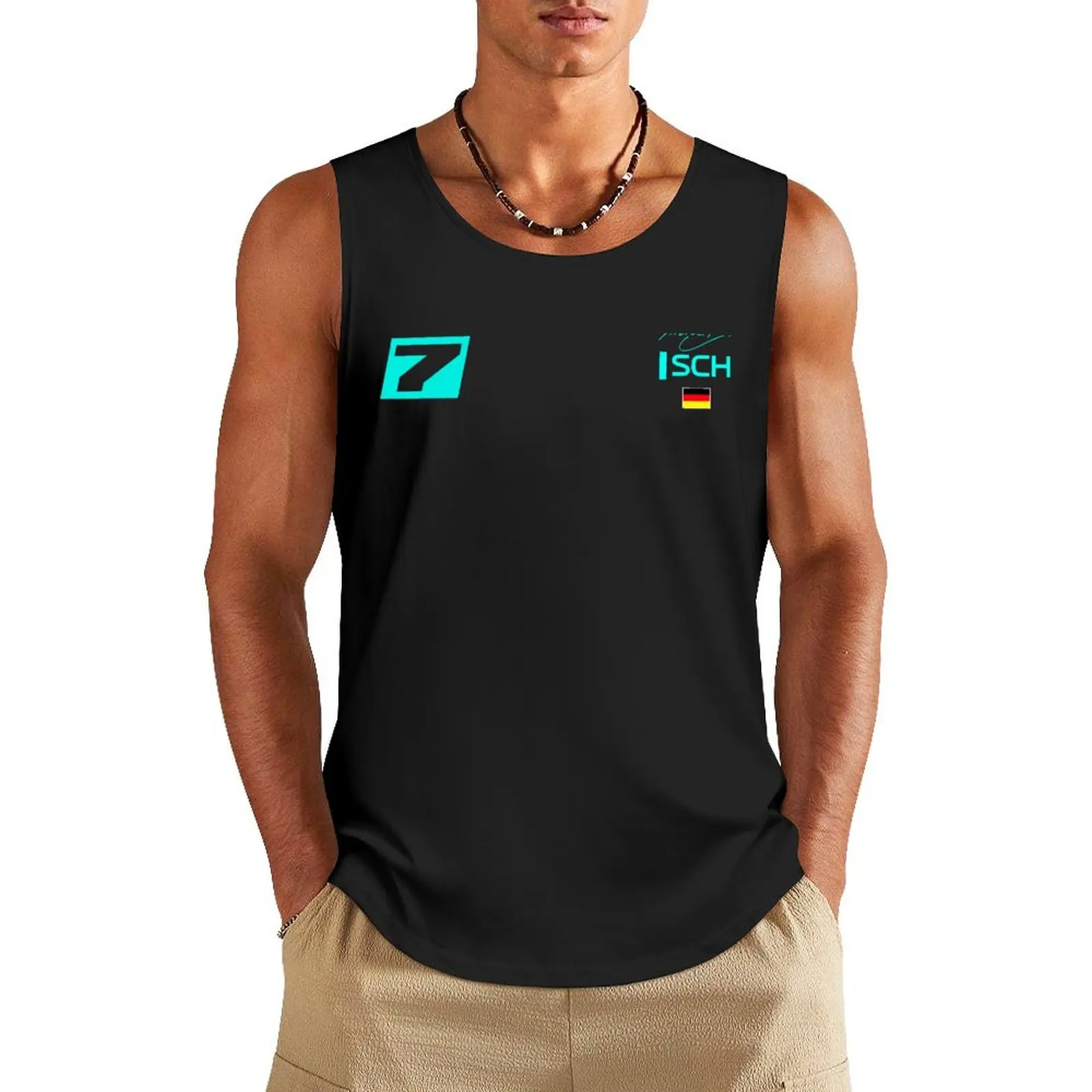 

Michael Schumacher 7 F1 Legends Tank Top muscular man cool things