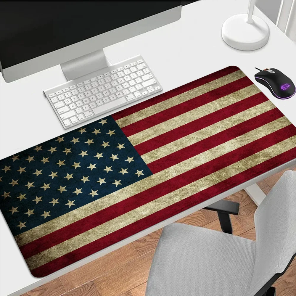 Vintage National Flag Pc Cabinet Computer Table Keyboard Desk Mat Xxl Mouse Pad 900x400 Mousepad Gamer Gaming Accessories Large