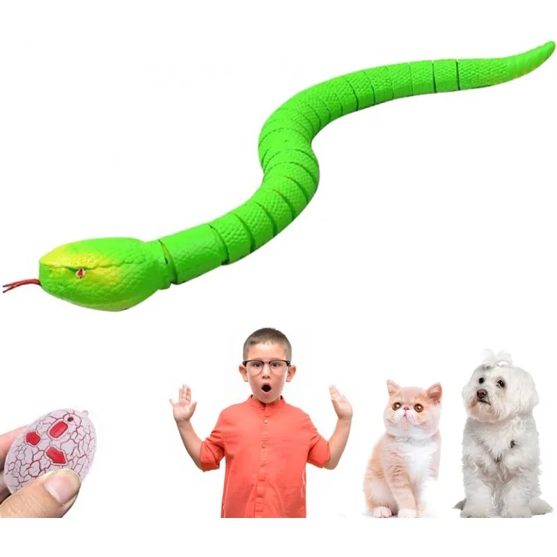 Cadeau pour garçon modèle serpent à sonnette 16 "Long Animal réaliste RC serpent jouet USB Rechargeable Robot blague jouet adultes noël