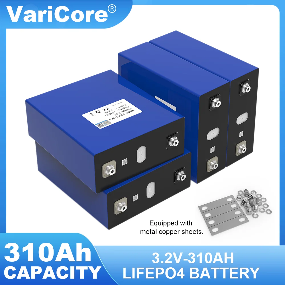 4x 3.2V 310Ah LiFePO4 batteries DIY 12V 4S Rechargeable battery for Electric car RV Solar Energy storage system Grade A Tax Free