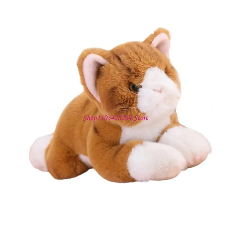 

Lying Postures Plush Doll Realistic Stuffed Animal Soft Soothing Doll Toy Handmade Dog/Cats Companion Kids Birthday Gift