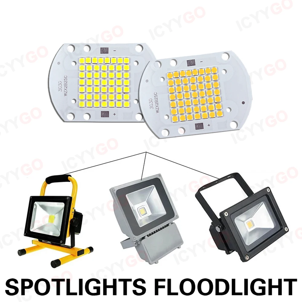 High Power 50W High Light Efficiency SMD3030 Lamp Beads Are Used For DIY Lighting Such As Foodlights And Street Lights.