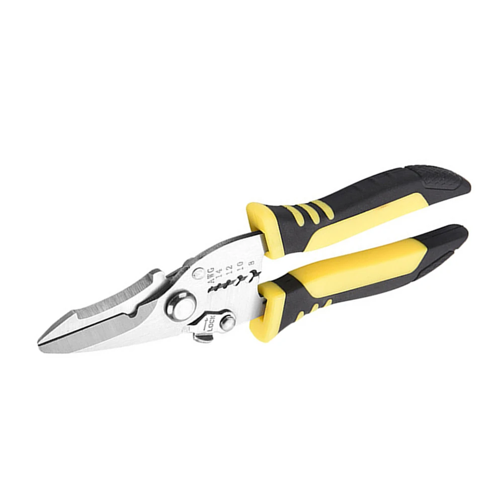 

5-in-1 Multifunctional Wire Stripping Pliers Electrician Tools Spring Loaded Wire Cutter Crimper Heavy Duty Precision