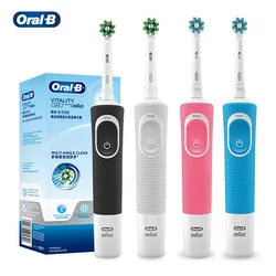 Oral B D100 elektryczna szczoteczka do zębów 2D Vitality czyszczenie szczoteczka do zębów wodoodporna elektroniczna szczoteczka do zębów indukcyjna ładowarka z timerem