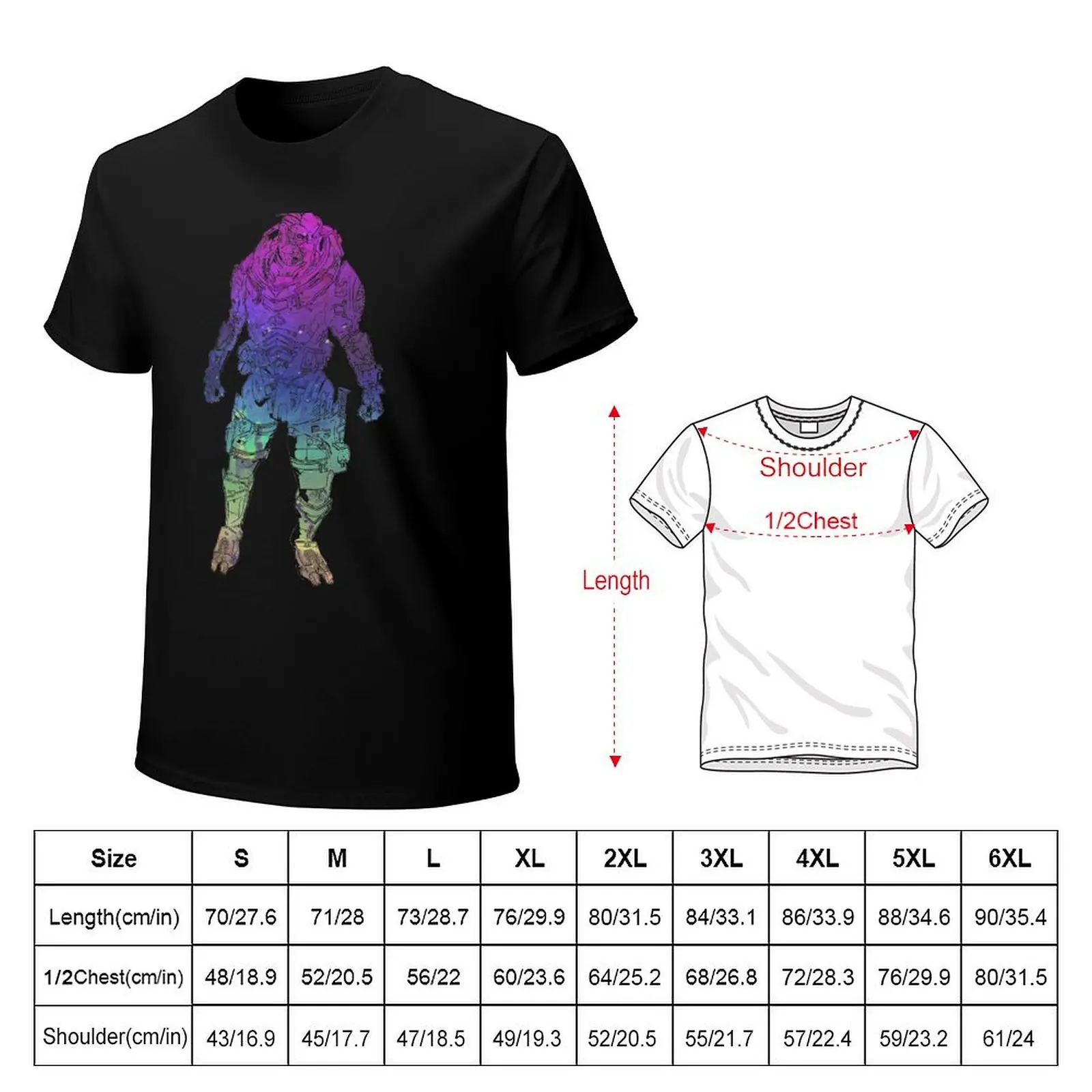 ME - Garrus (Rainbow) T-Shirt cotton t shirts high quality T-Shirt