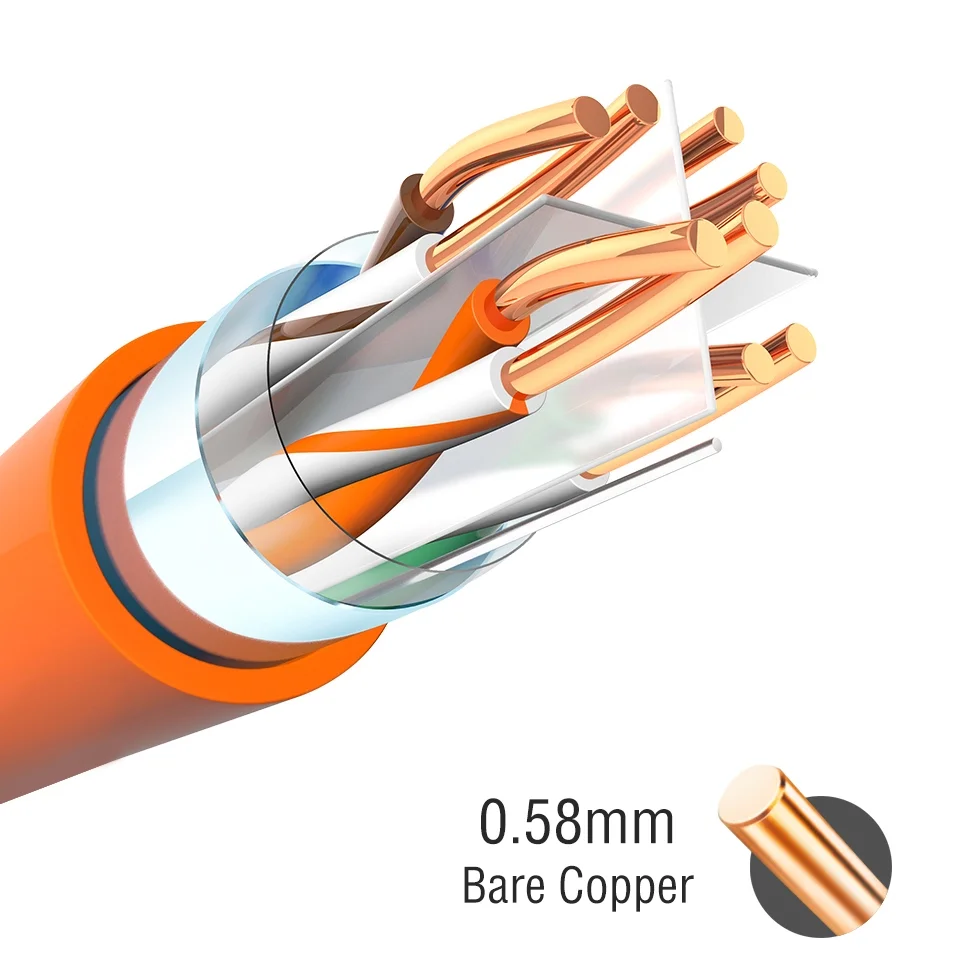 High Quality Bare Copper UTP FTP SFTP CAT6e CAT6a Network Cable for Outdoor in 305m/rolls