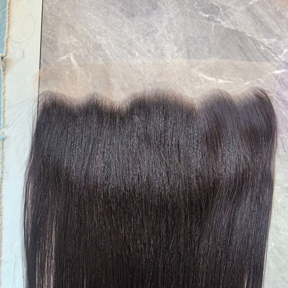 13x4 Lace-Frontal, glattes Echthaar, natürliche Farbe, 150 % Dichte, weiches Remy-Haar für Frauen, anfängerfreundlich, natürlicher, schützender Stil – Detail 4