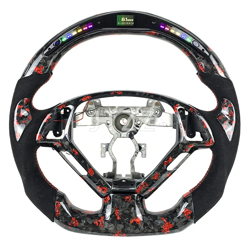 

For Infiniti G37 G25 G35 Coupe SedanQ60 2008-2014 Cars Accessories Customized Forged Carbon Fiber LED Display Steering Wheel