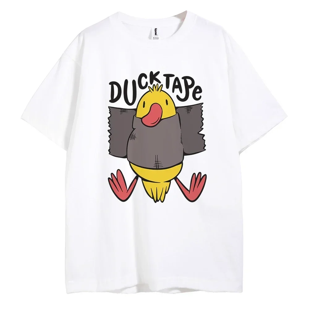 Summer New Men's Cotton Duckling English Letter Print High Quality Casual Street Gym Fashion Round Neck Top S-4XL