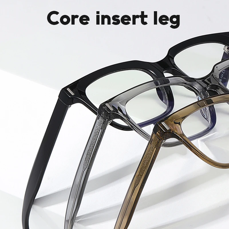 KIZN خمر قصر النظر نظارات سماكة الإطار مربع TR90 النساء الرجال مكافحة الضوء الأزرق وصفة طبية البصريات نظارات -0.50 إلى -10