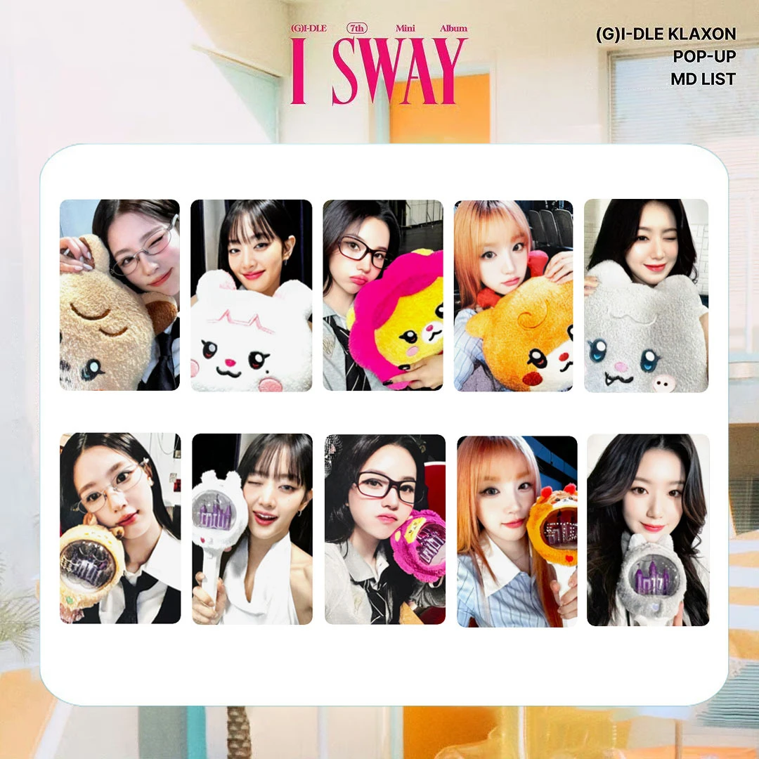 

5Pcs/Set KPOP (G)I-DLE I SWAY Mini Album POP-UP Light Stick Photocards Miyeon Soyeon Shuhua Selfie Lomo Cards Postcard Fans Gift