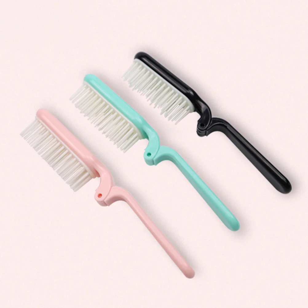 

3Pcs Travel Brush Folding Hair Brush Compact Portable Detangling Comb for Women Men Kids Wet Dry Hair Styling Travel Comb