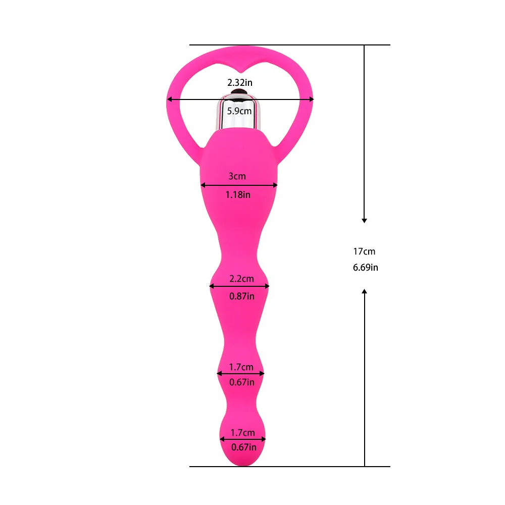 Vibratore per perline con spina anale posteriore in silicone, stimolatore per massaggio prostatico, masturbatore clitorideo femminile, giocattoli sessuali per adulti, giocattoli sessuali