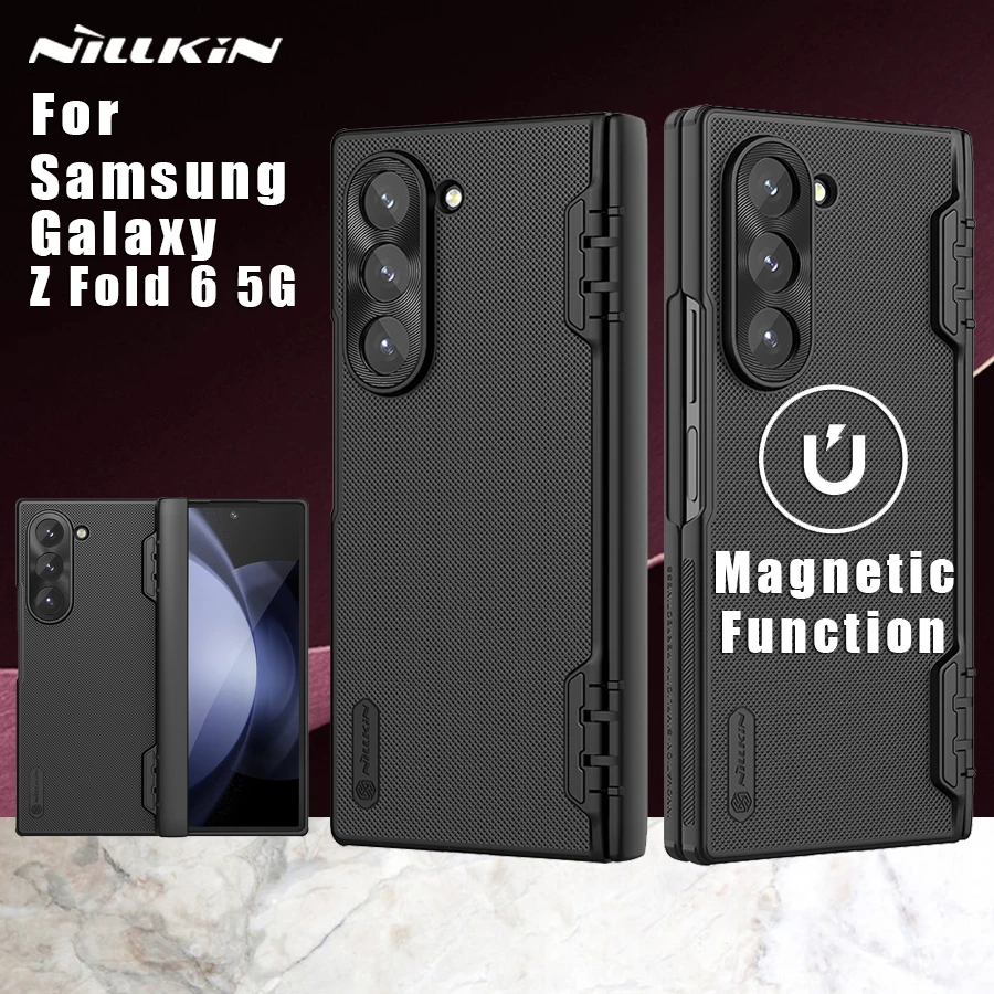 

For Samsung Galaxy Z Fold 6 5G Magnetic Case Nillkin Frosted Pro Shockproof Matter Back Masafe Cover for Samsung Galaxy Z Fold 6