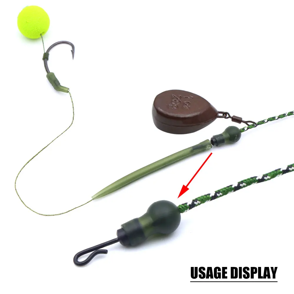 20 قطعة اكسسوارات صيد سمك الشبوط تلاعب الشعر المفاجئة يدور موصل عازلة Chod الخرز المطاط مكافحة تشابك كم لصيد سمك الشبوط