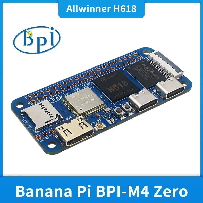 Banana Pi BPI-M4 Zero 4G LPDDR4 RAM 32G eMMC Allwinner H618 Quad-core Cortex-A53 ARM Mail G31 GPU SBC Single Board Computer