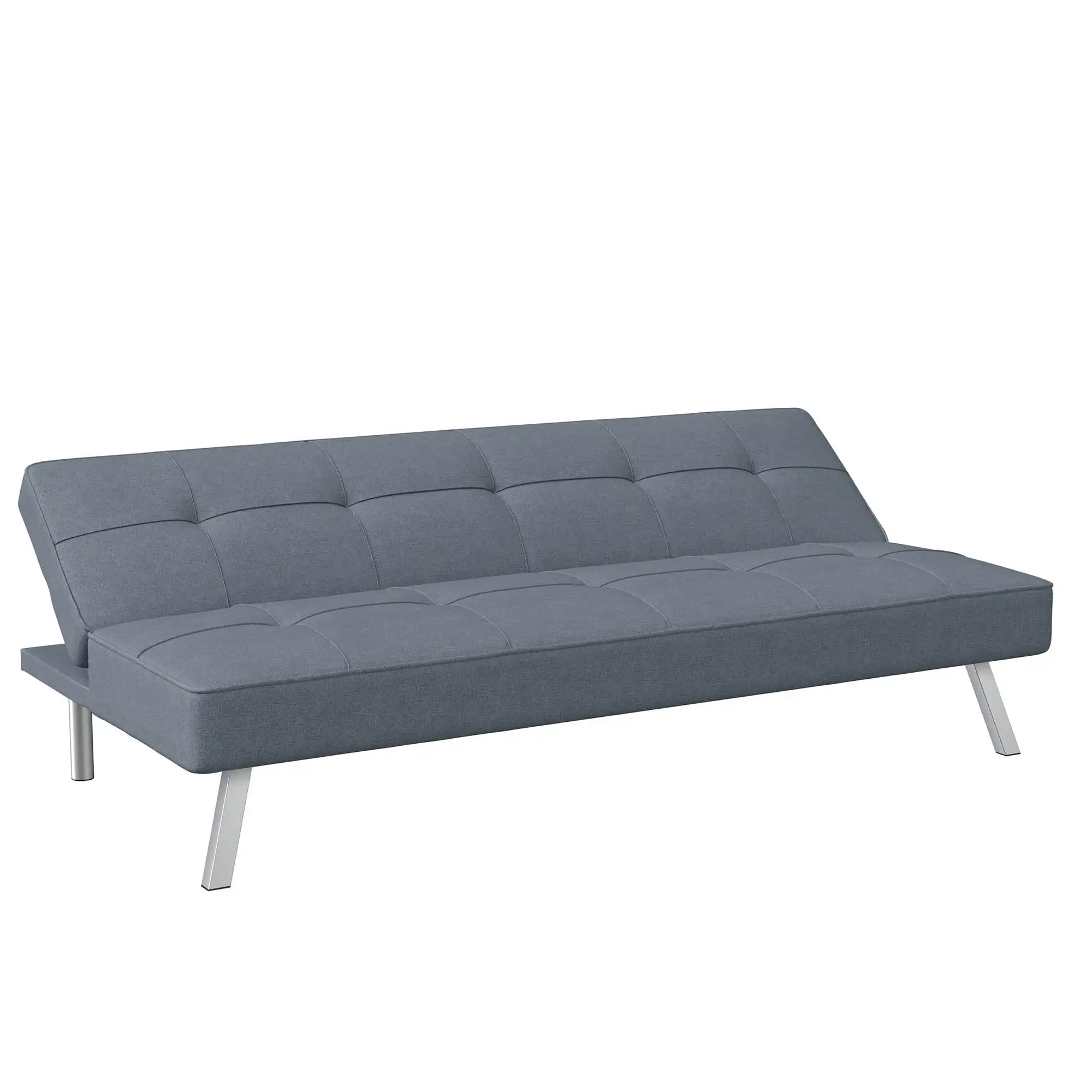 Chelsea Modern Full Futon, Light Gray Fabric