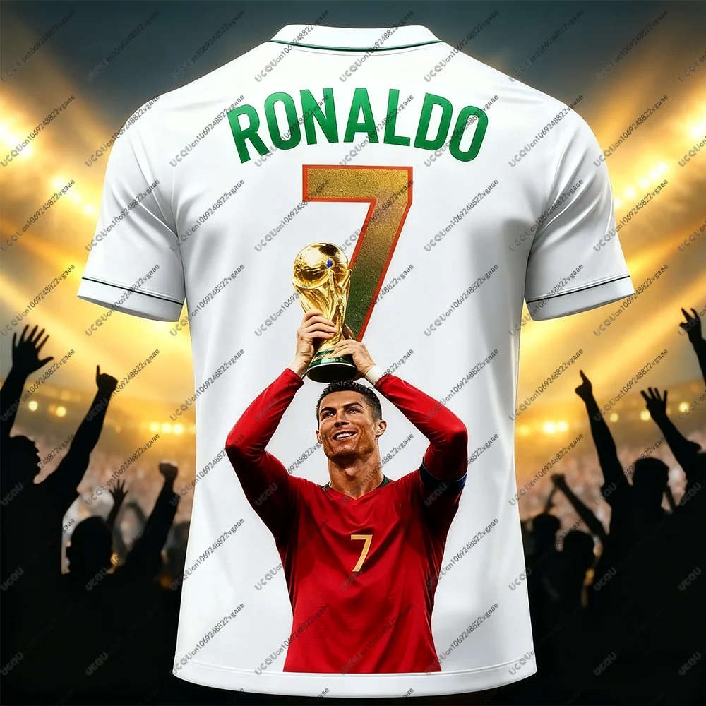 كرة القدم جيرسي المحملة الرجال طفل الذكور الأعلى تنفس الشارع الصبي الرياضة الكتابة على الجدران كريستيانو رونالدو 7 هدية أعلى كرة القدم عارضة تي شيرت