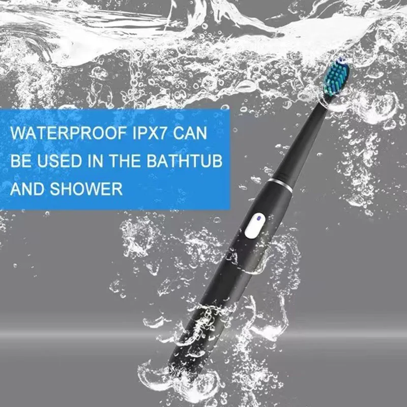 Seago Sonic Rechargeable Electric Toothbrush with 3 Replacement Brush Heads 2 Minutes Timer & 4 Brushing Modes Waterproof SG551