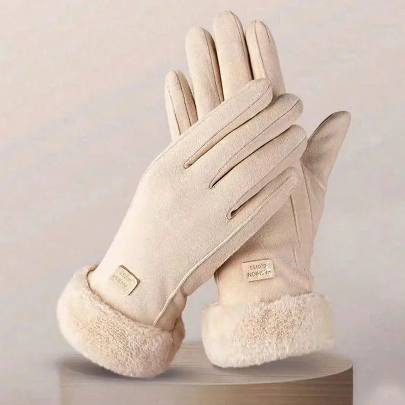

Женские зимние перчатки 2026 года: теплые, на флисовой подкладке, с сенсорным экраном, для холодной погоды, аксессуары для вечеринок на Хэллоуин