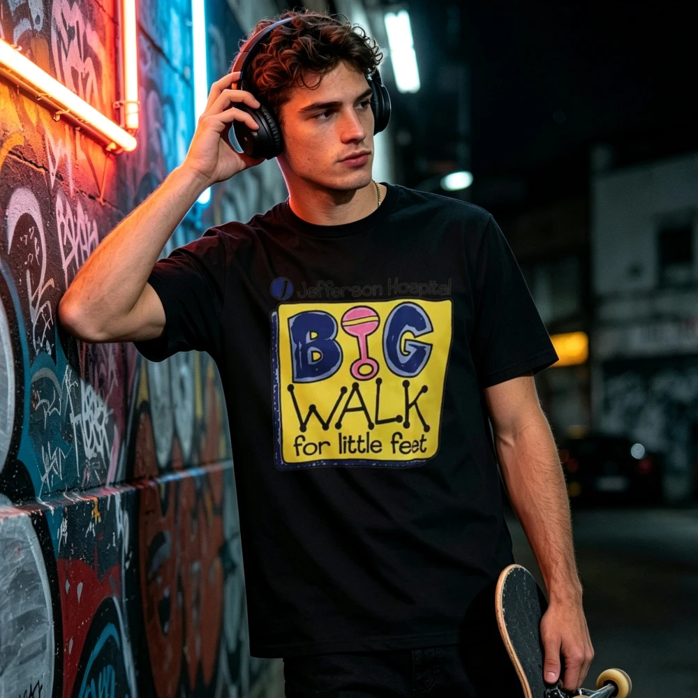 Big Walk Letter Baby Bottle Print Funny Cartoon Tshirt Crew Neck Comfort Unique Tee Interesting Theme Graphic Daily Outdoor Tops
