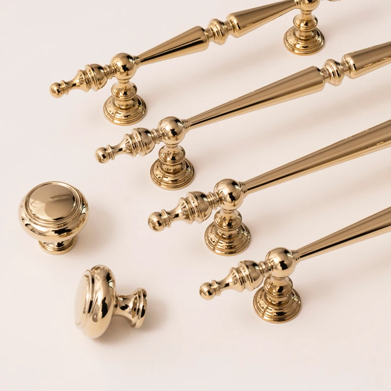Bright gold PVD brass cabinet handle product image 14